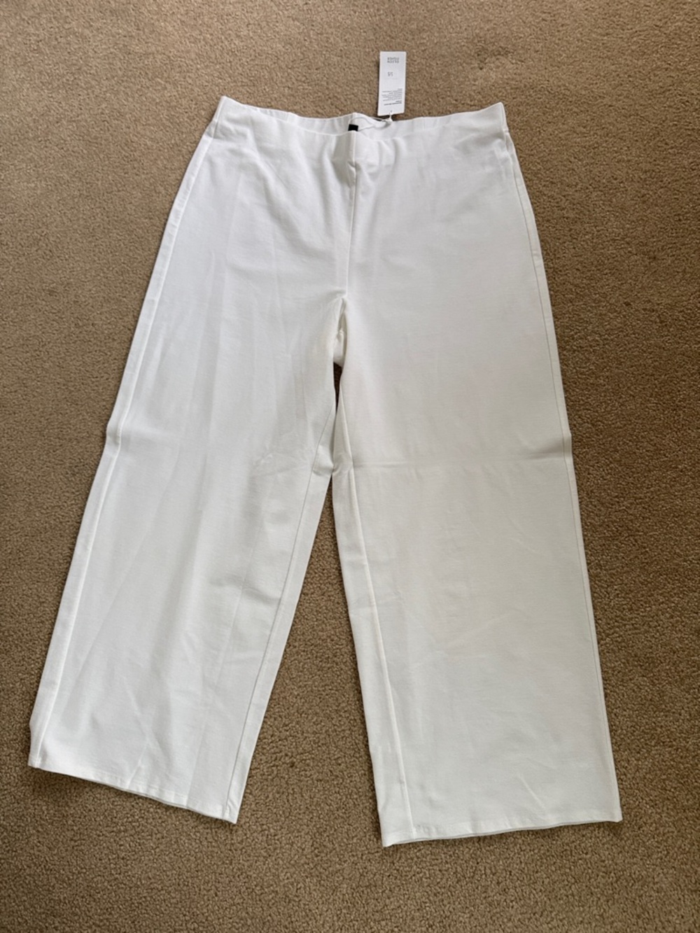 Eileen Fisher White Wide Ankle Pants-brand new with tags
